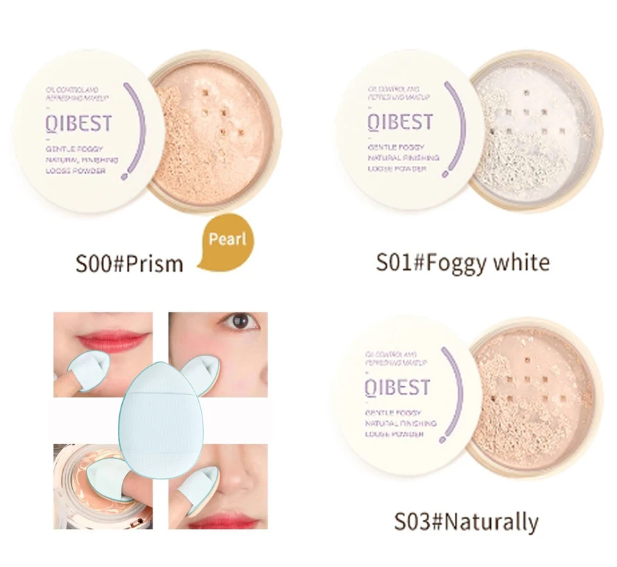 Makeup Oil-control Loose Powder Waterproof Long-lasting Full Coverage Face Compact Setting Powder Make Up Powder Skin Finishs