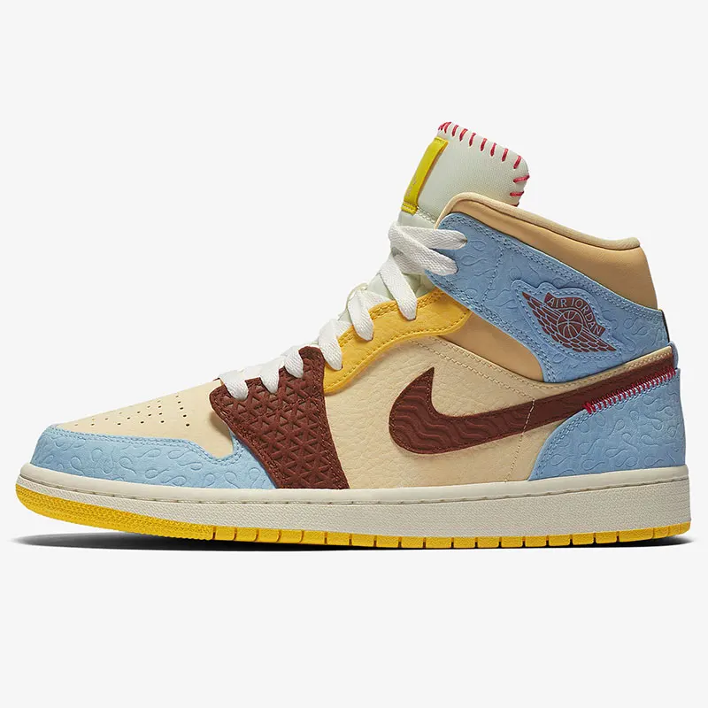 Nike Genuine Jordan 1 Mid AJ1 Men's High-top Basketball Shoes CU2803-200