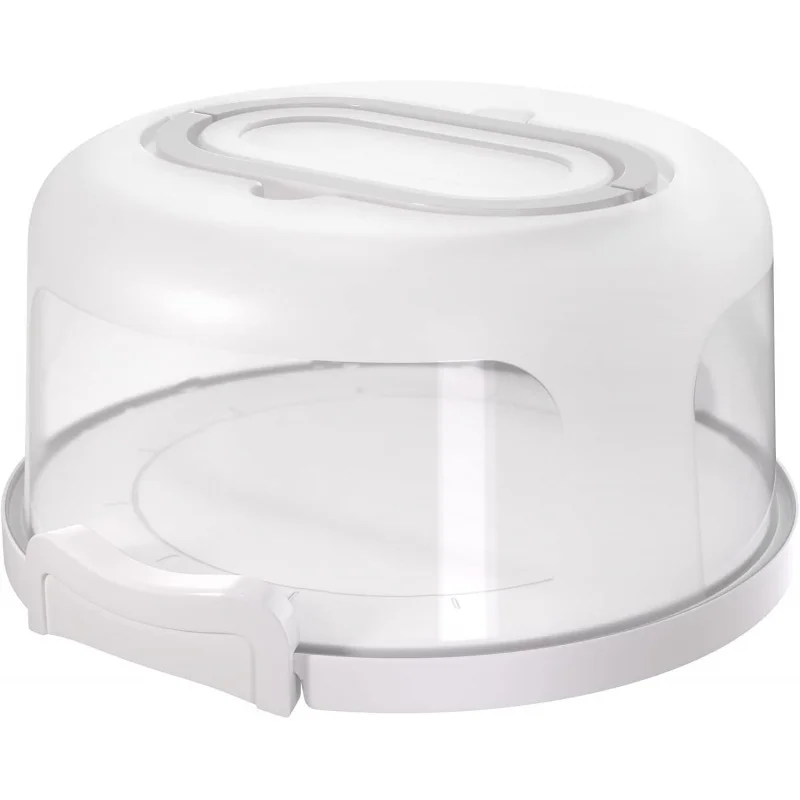

Carrier Two Sided Cake Holder Serves as Five Section Serving Tray, Portable Cake Stand Fits 10 inch Cake, Cake Box Comes