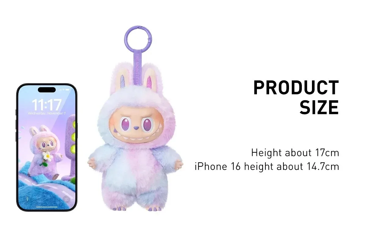 Labubu Doll - 100% Genuine, Macaron Color, It's the Perfect Gift for Children, Family and Friends.