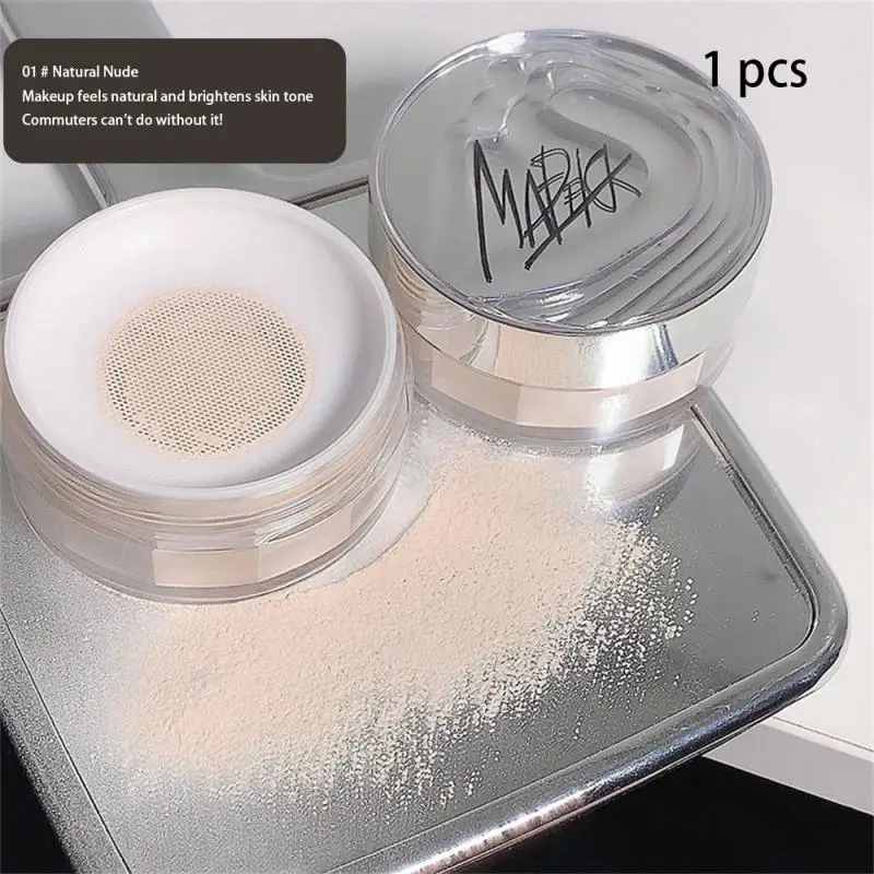 Korean Loose Powder Brightening Concealer Mineral Face Foundation Cosmetics Lasting Makeup Powder Cushion Compact Setting Powder