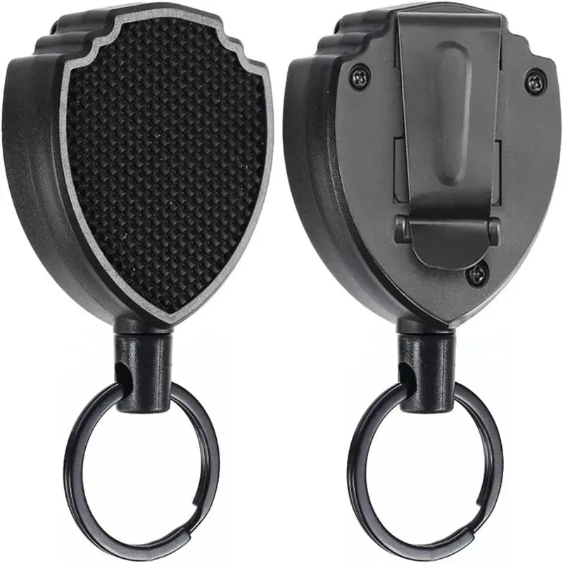 Anti-theft Metal Easy-to-pull Buckle Rope Elastic Keychain Sporty Retractable Key Ring Anti Lost Yoyo Ski Pass ID Card..