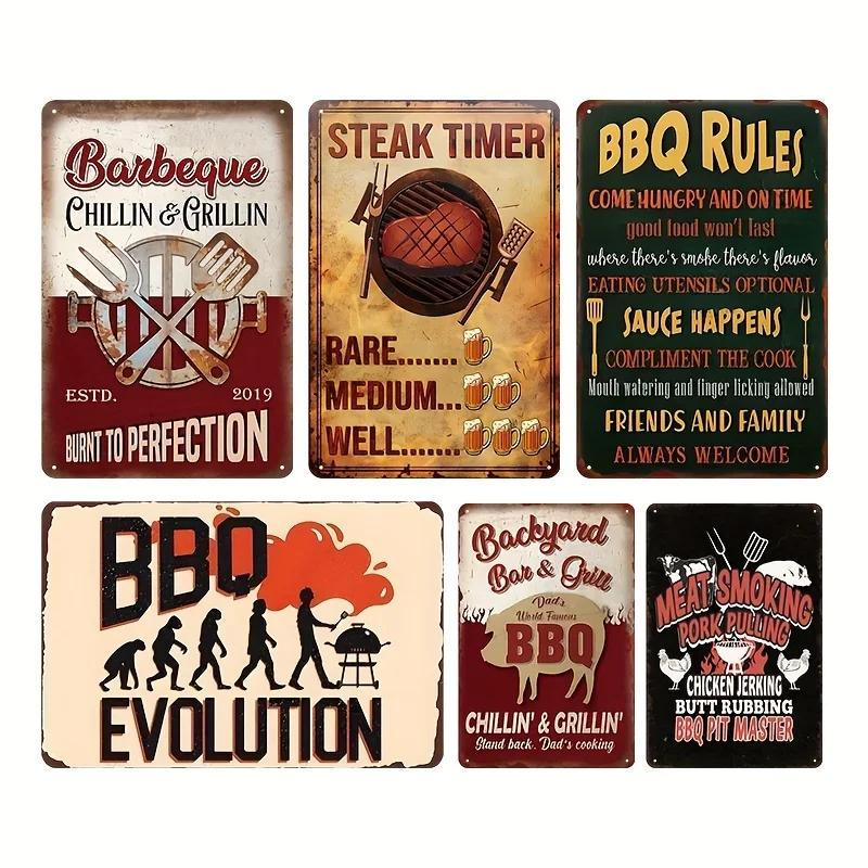 Retro Bbq Metal Tin… - image