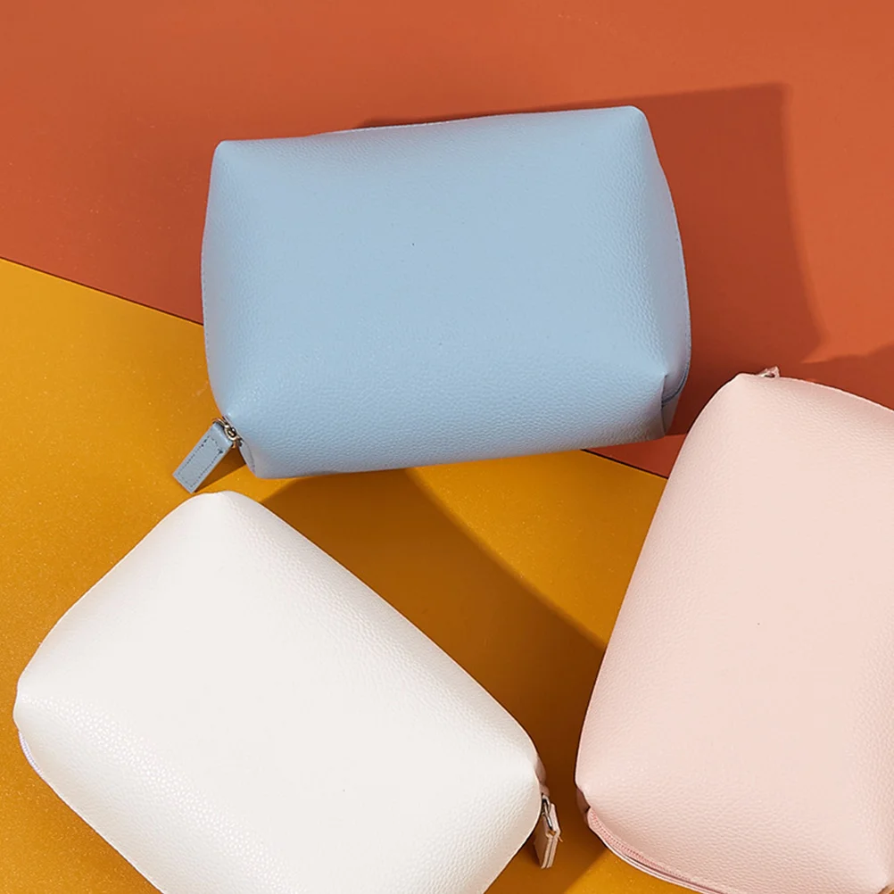 

Portable Waterproof Bag PU Makeup Pouch Girls Travel Skincare Bag Storage Sunglasses Pouch Daily Use Lipstick Facial