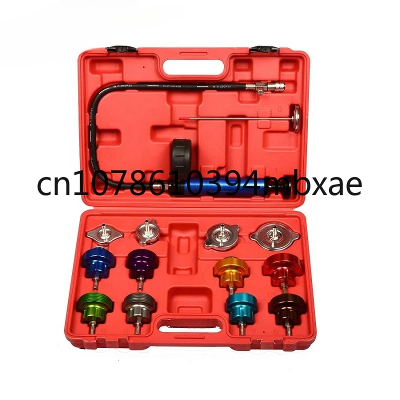 14pcs Automotive Radiator Cooling System Pressure Tester Kit Car Water Tank Leak Detector Cooling System Tester XC9044