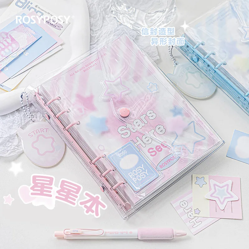 Imagem -03 - Minkys Kawaii Escola Papelaria Star Shcord Binder Planejador Notebook Anual Diariamente Semanalmente Agenda Book Photo Book Escola