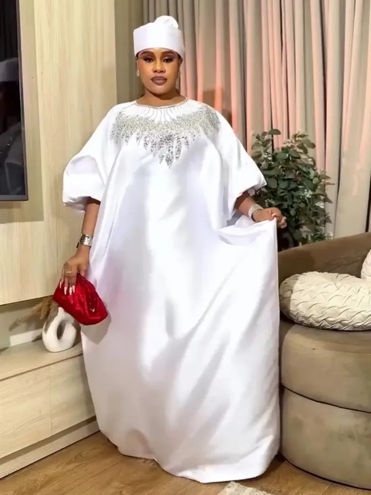 

African Dresses for Women Plus Size Africa Clothes Dashiki Ankara Sequin Outfit Gown Kaftan Muslim Wedding Party Long Maxi Dress