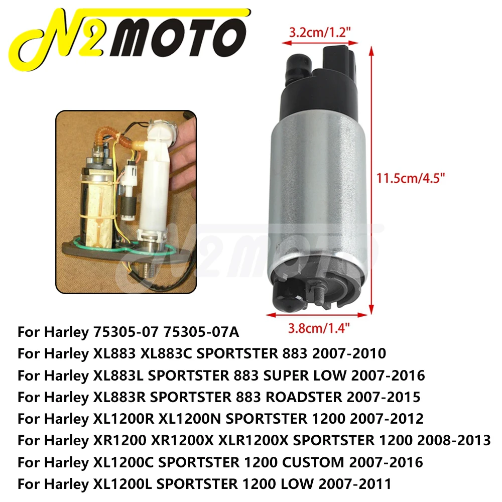 75305-07 75305-07A Motorbike Fuel Pump For Harley XL883 Sportster 883 Super Low Roadster Custom XL1200 C/R/L XR1200 XR XLR 1200X