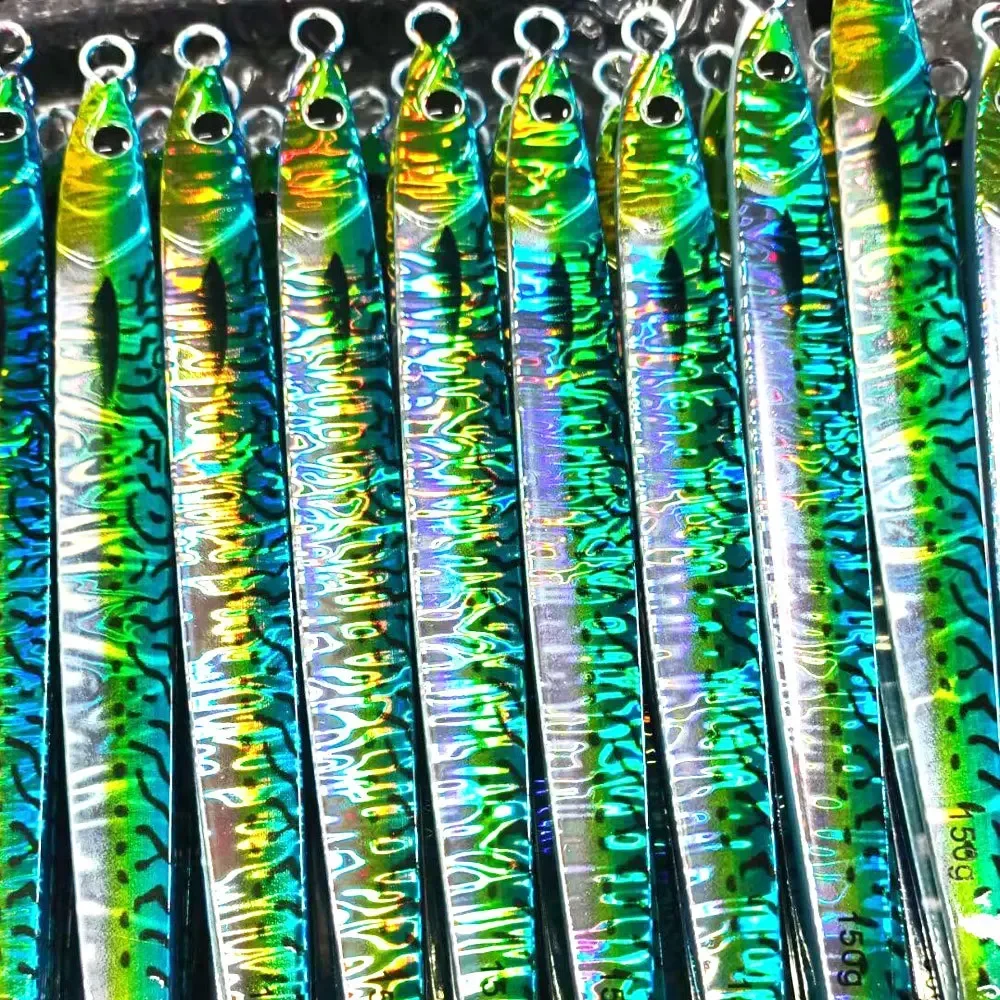 Tuata 60g 80g 150g 180g Fast Sinking Speed Slow Pitch Jigging Vertical Jigs Saltwater Fishing Glow In The Dark