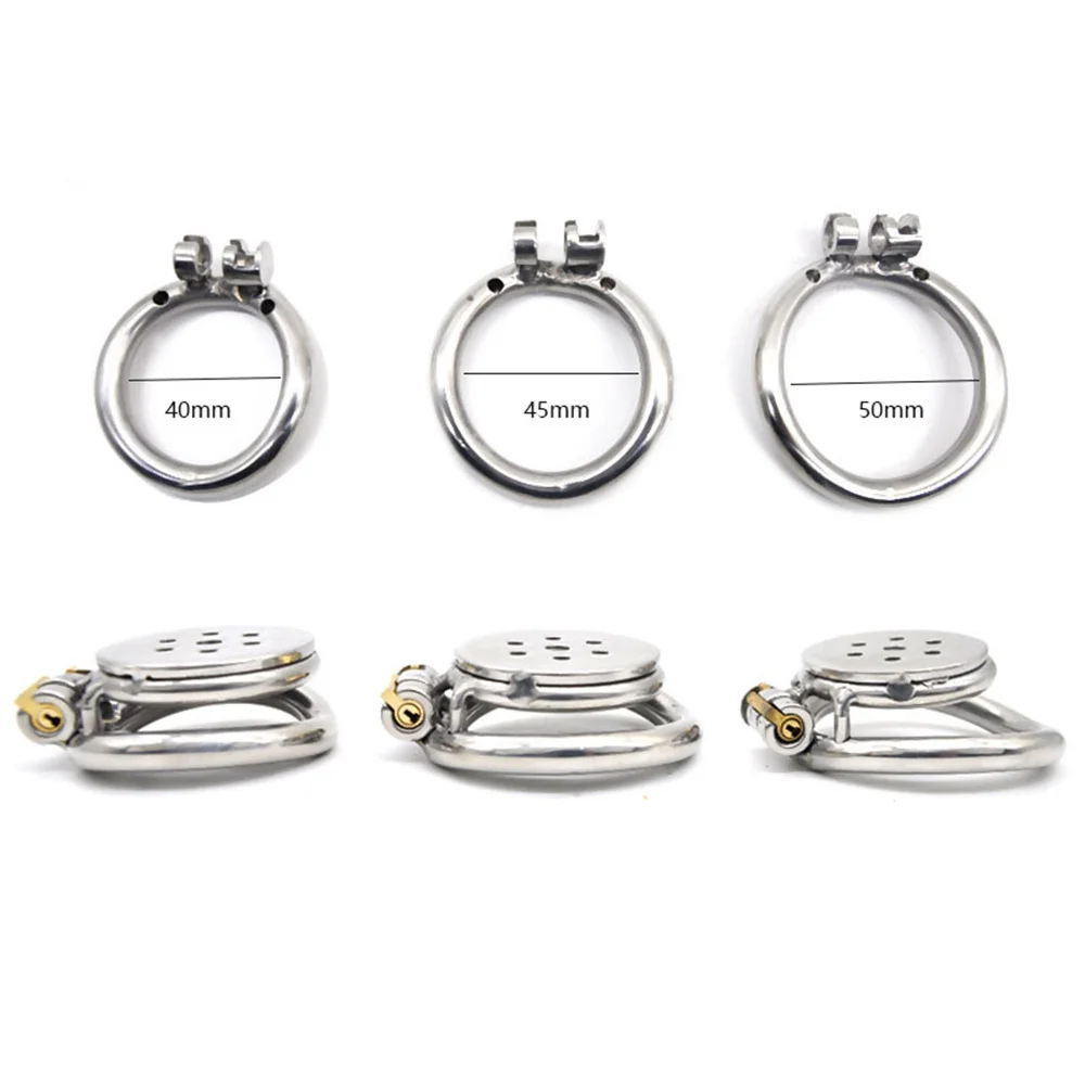 Male Slave Super Mini Chastity Cage Stainless Steel Chastity Device Penis Cage Cock Ring With Lock Sex Toys For Men BDSM Sissy