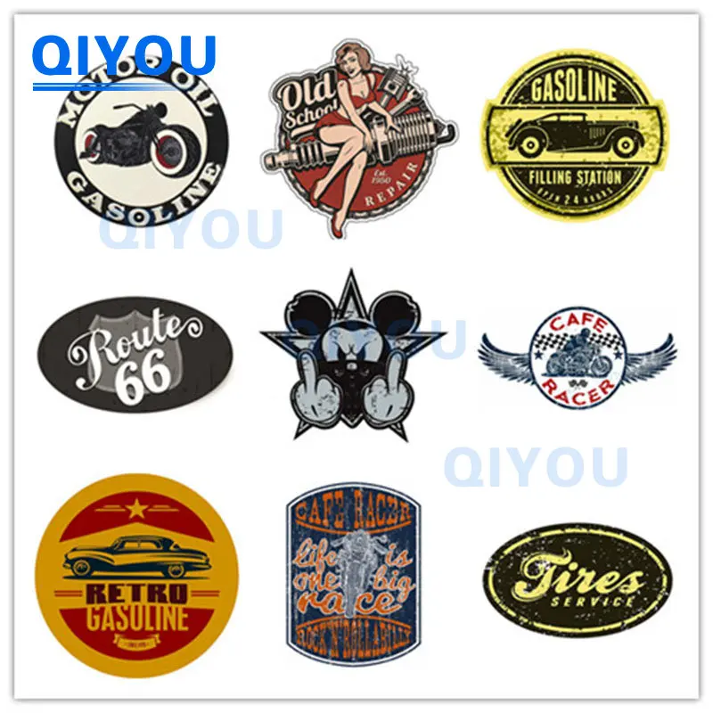 

Old School Badge Brand Retro Vintage Sticker Car Stickers for Laptop Body Helmet Trunk Accessories Die-cut PVC Decal