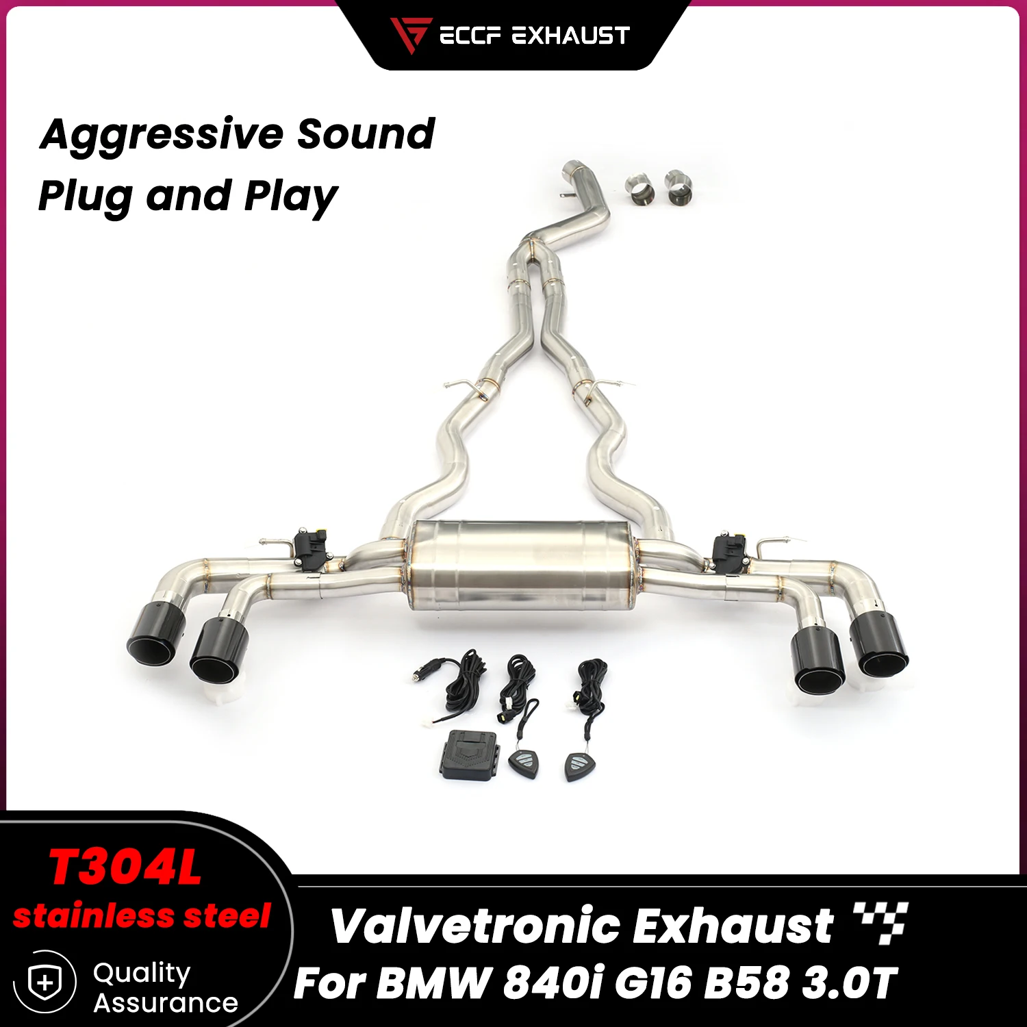 

Sporty Exhaust Sound Valvetronic Exhaust Catback Exhaust For BMW 840i G16 B58 3.0T Performance Upgrade Easy Installation