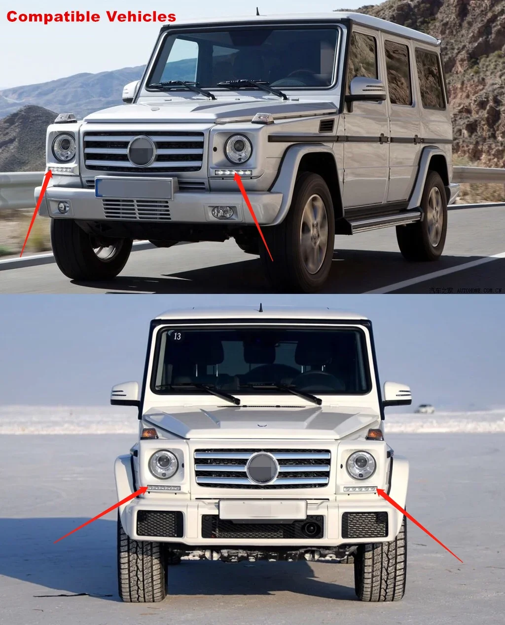 G65 LED DRL Daytime Running Light Kit for Mercedes Benz W463 G Class G500 G55