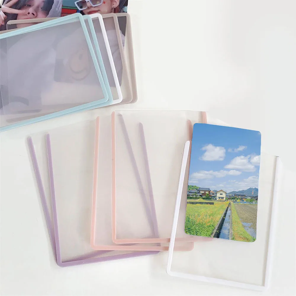 10Pcs Hard Card Sleeve Transparent Photo Card Holder Photo Display Protective Case School Student Cards Trading Card Binder Case