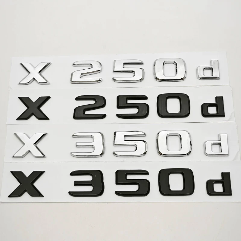 

ABS Car Letters Rear Trunk Badge Logo X250d X350d Emblem Decals For Mercedes Benz Pickup Truck X250d X350d Tail Accessories