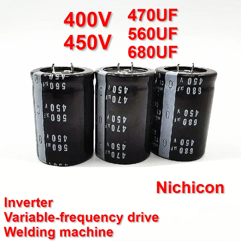 

2-5 шт. конденсаторов Nichicon 450В 680мкФ, 400В 560мкФ, 35*50мм для сварочных аппаратов, конденсатор 400В 470мкФ, 560мкФ 450В