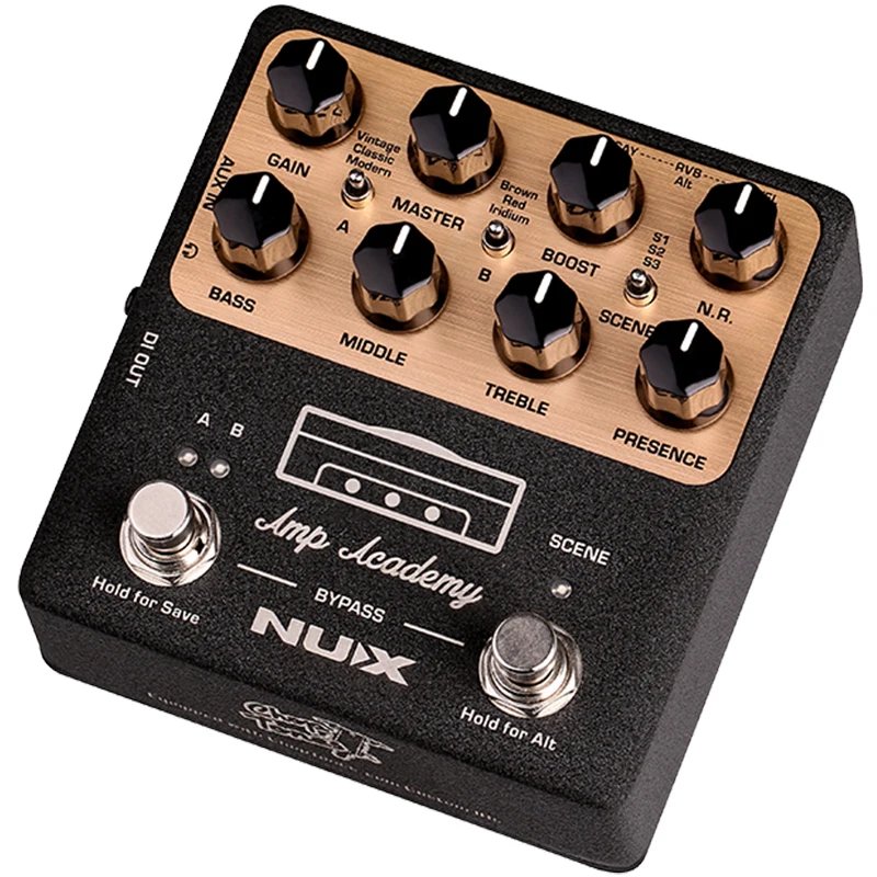 NUX Amp Academy NGS-6 World-Class Stompbox Amp Modeler Professional Multifunctional Guitar Pedals for Electric Guitar Bass