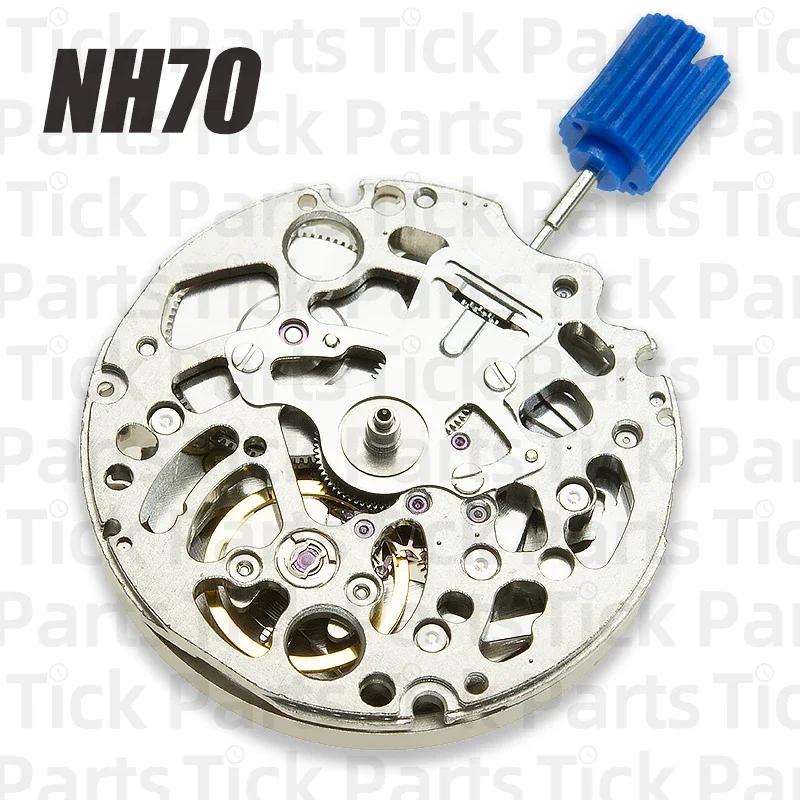 Japan NH70/NH70A Hollow Automatic Watch Movement 24 Jewels 21600 BPH High Accuracy Fit Fully Automatic