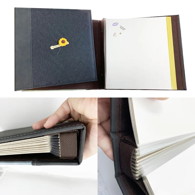 Large Capacity Self-Adhesive Sticky Laminated Family Photo Storage Book Photo Album Collection Commemorative Book