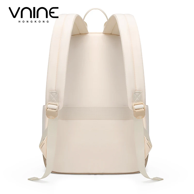 V.NINE Unisex Backpacks Waterproof 15 inch Laptop Backpack Women Elegant Casual Men Back Pack Black Office Work Bag Lightweight