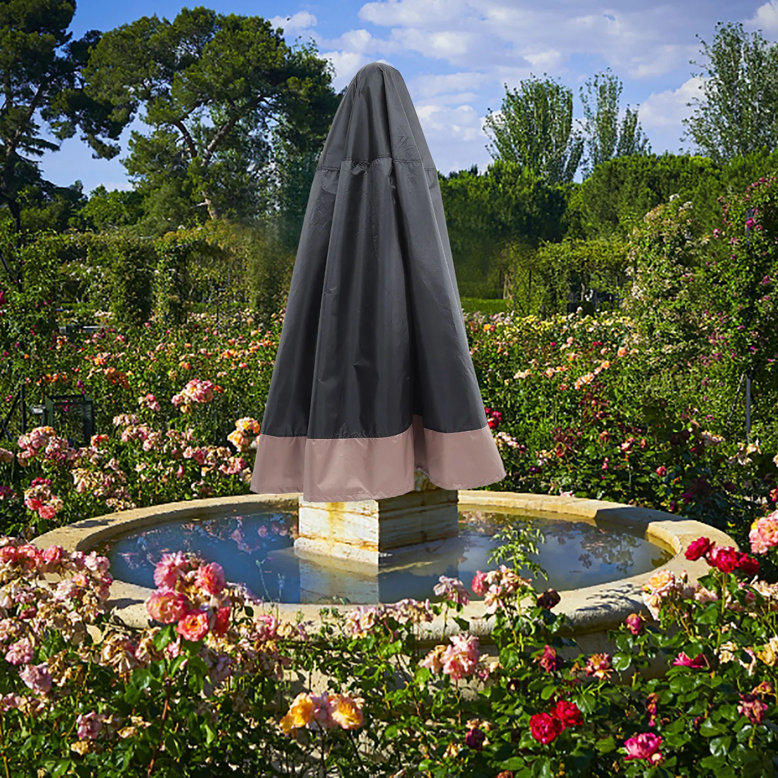 Защита садового фонтана для ванной, уличная статуя, круглая крышка для фонтана, устойчивая к атмосферным воздействиям круглая крышка