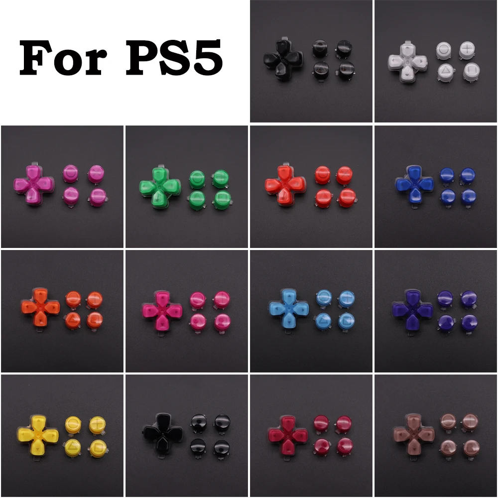 D-Pad dpad move Action Key abxy ชุดปุ่มชุดซ่อมแซมอะไหล่สำหรับ Sony ps5เกมคอนโทรลเลอร์ PS5 Gamepad