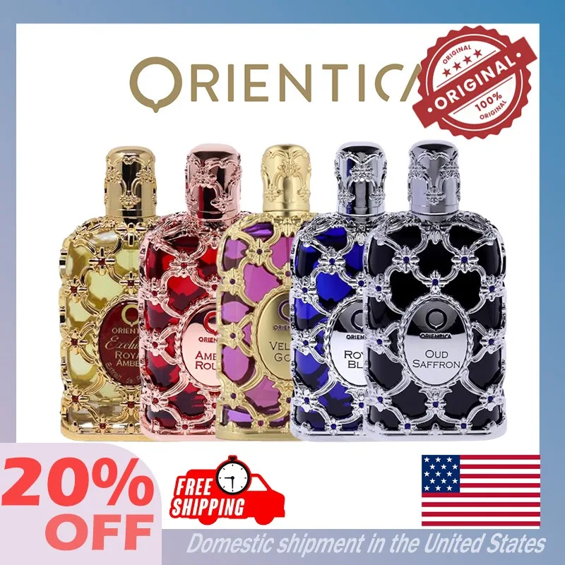 100ML Original Orientica Royal Bleu terciopelo oro Oud azafrán ámbar rojo ámbar real árabe Perfume de mujer Colonia para hombre