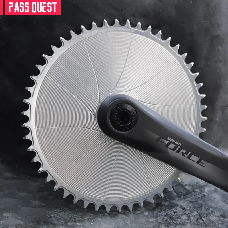 PASS QUEST 8 Stud AERO Round Narrow Wide Crankset 3mmOffest For FORCE Direct Mount Crank Gravel Bike AXS 12 Speed Chain 40-56T