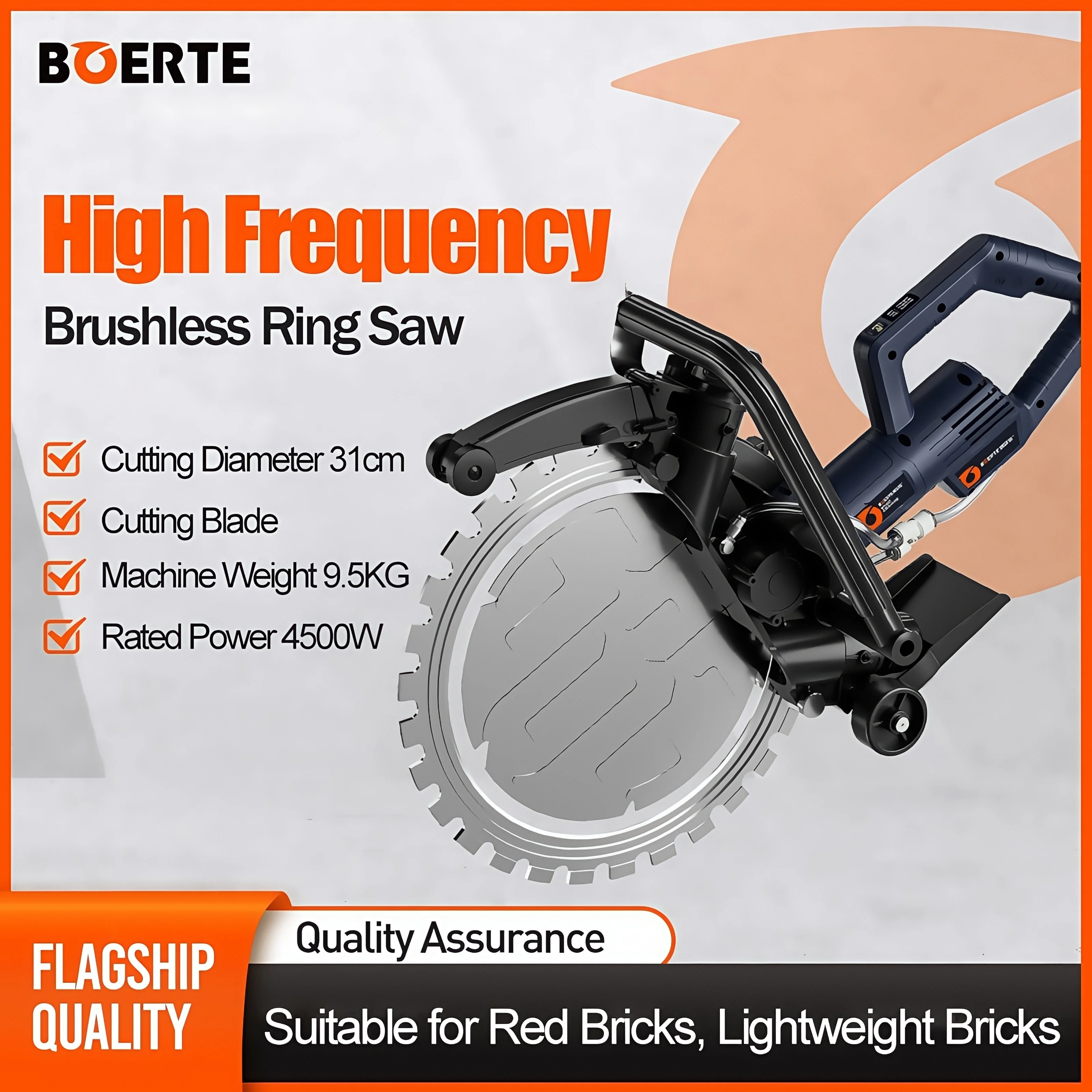 High Frequency Ring Saw 31cm High Power Concrete Wall Cutting Machine Multifunctional Wall Opening Stone Cutting Machine