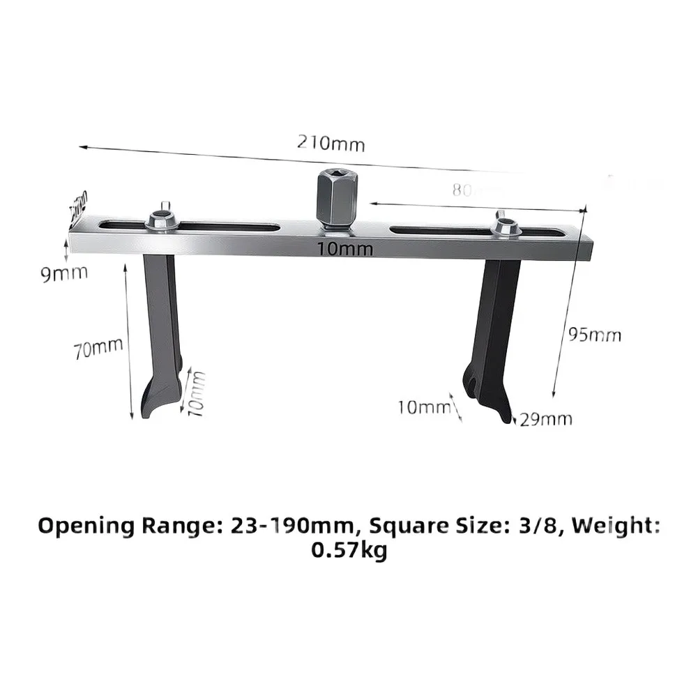 For Fuel Pump Removal Fuel Tank Lid Wrench Fuel Tank Lid Adjustable Multi-jaw Chromium Vanadium Steel Alloy Construction