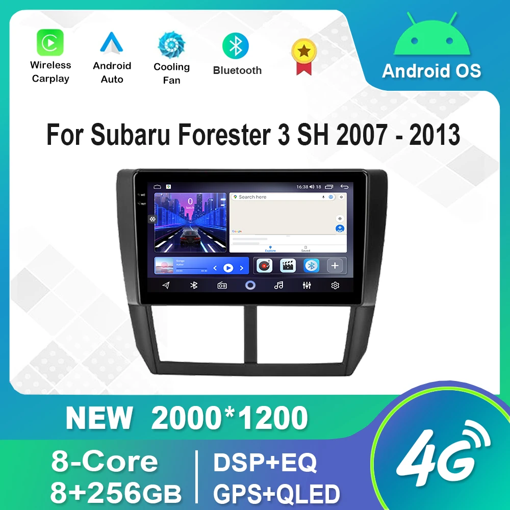 

Android OS Video Multimedia Player Bluetooth DSP Stereo GPS Navigation WiFi For Subaru Forester 3 SH 2007 2008 - 2013