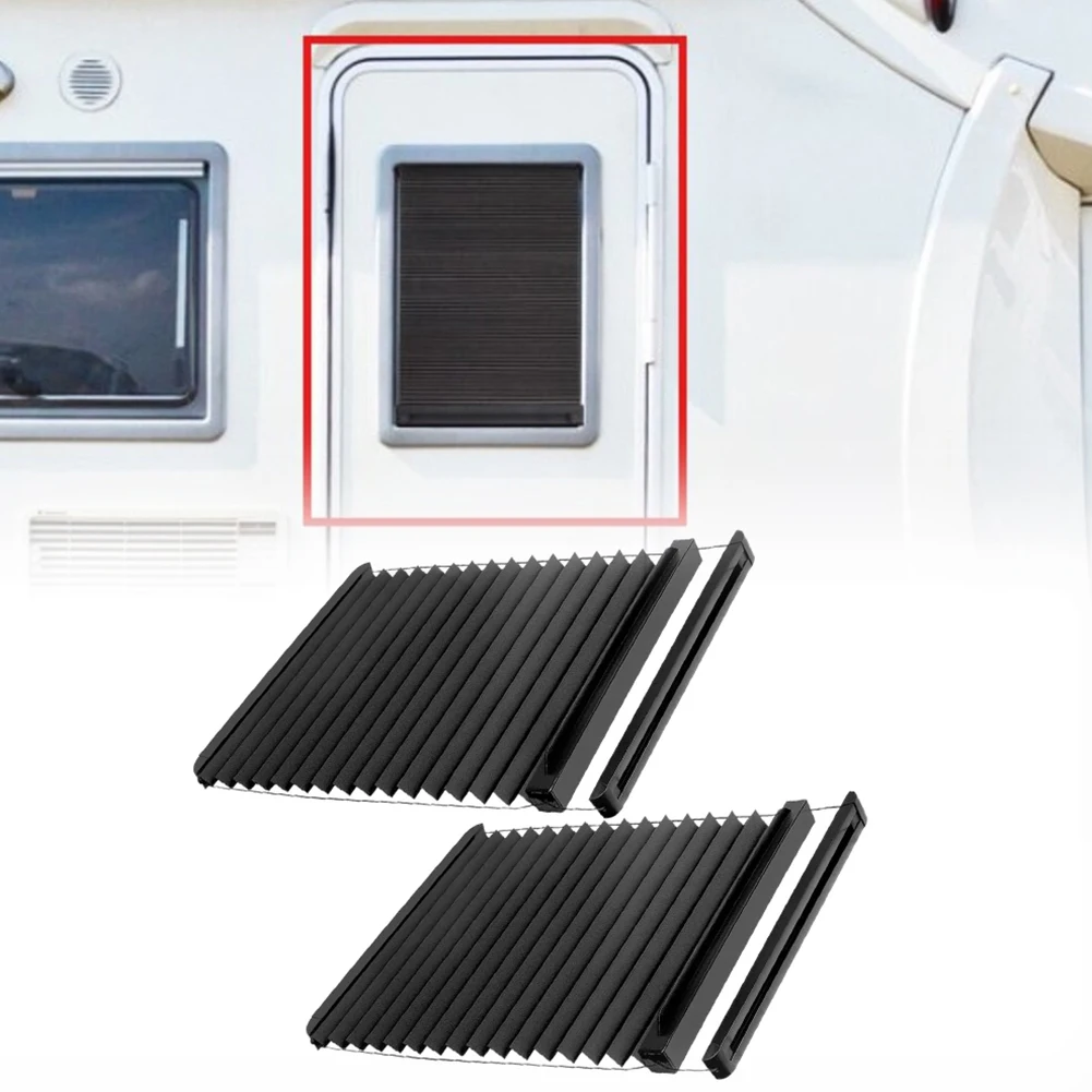 2x RV رقيقة مطوي الستار استبدال أجزاء RV نافذة الباب الظل 12 "X21" للطي الستائر حماية سرية مسار الإنزلاق الهادئ