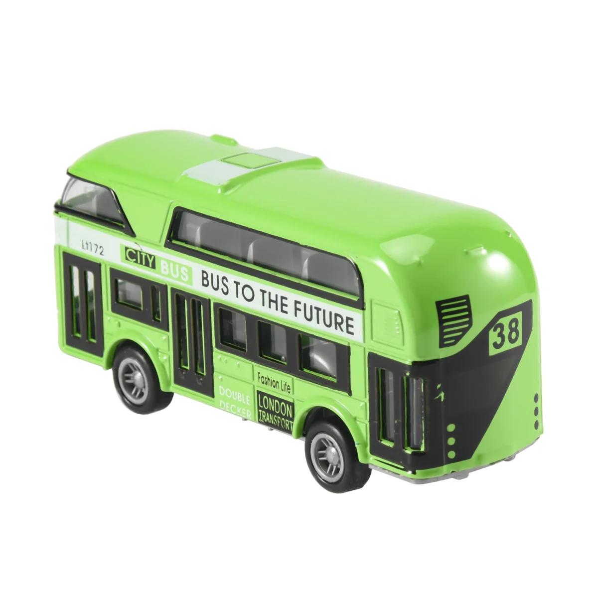 Double-Decker Bus London Bus Design Car Toys Sightseeing Bus Vehicles Urban Transport Vehicles Commuter Vehicles,Green