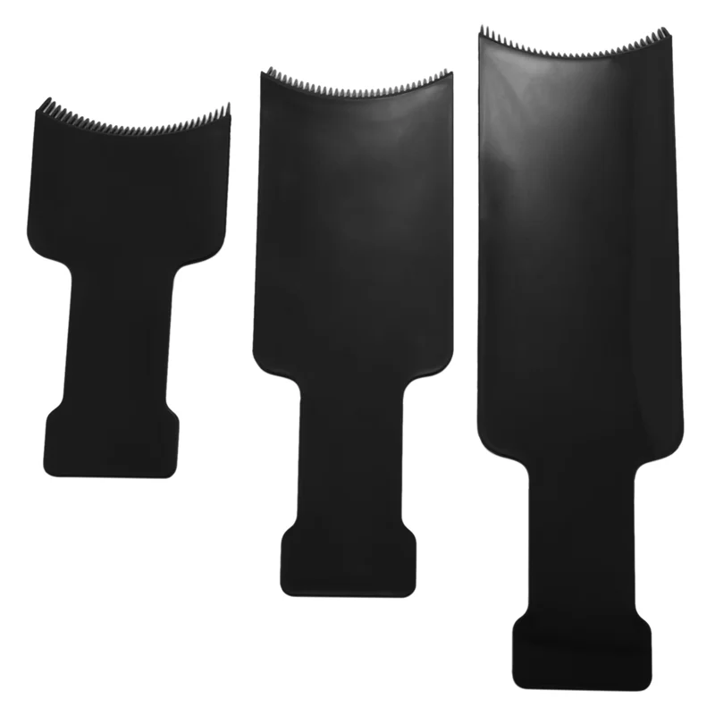 

AA20-6Pcs Long Hair Highlighting Sectioning Board Barber Flat Top Paddle Board Comb (Black)