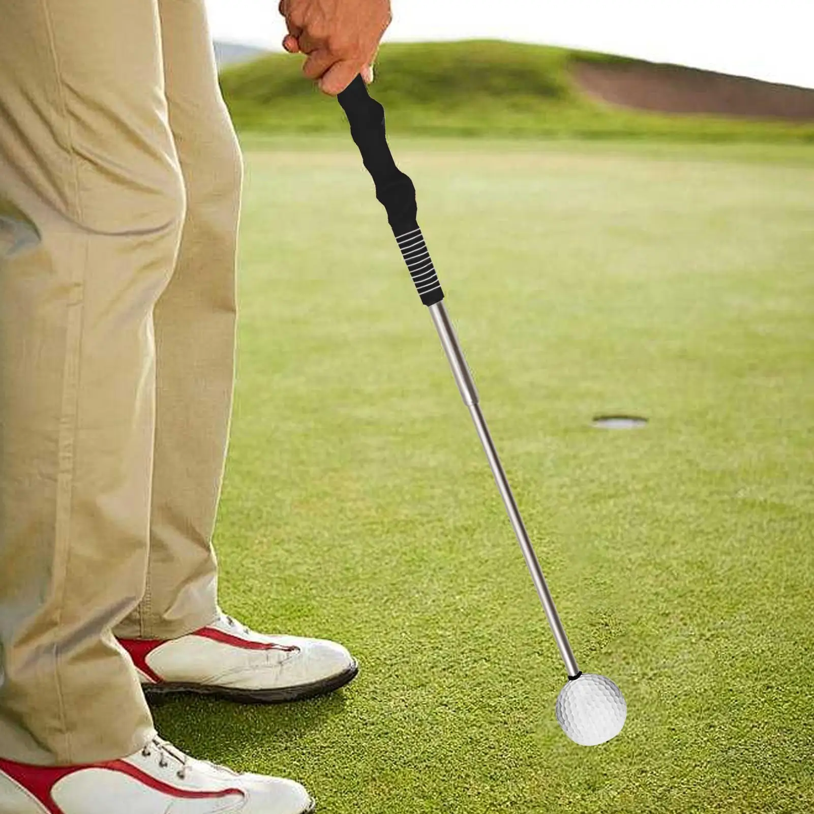 Retractable Golf Swing Club Golf Swing Practice Stick With Sound Delay Release Training Correction Tool For Right-handed Swing