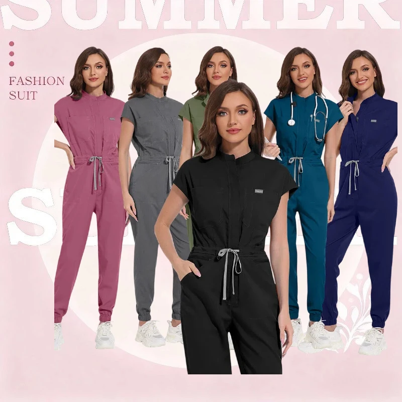 

Brush Hand Clothes Show Thinness High-quality Beauty Hospital Doctor and Nurse Work Clothes Sleeveless One-piece Nurse Clothes