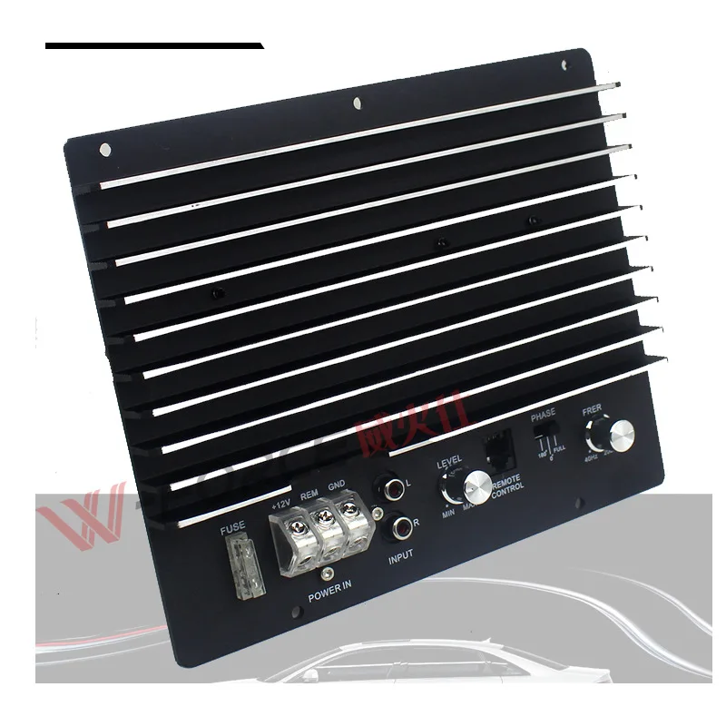 Automobile audio amplifier subwoofer amplifier high-power aluminum alloy modified single-channel power amplifier