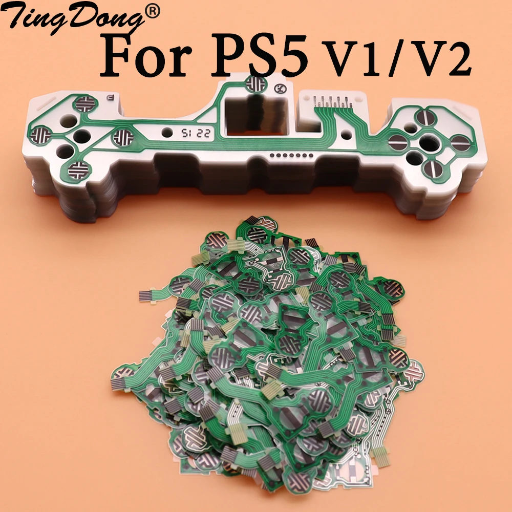 TingDong 50sets Conductive Film Replacement Button Ribbon Circuit Board For PS5 Controller LR ABXY D Pad Circuit Board