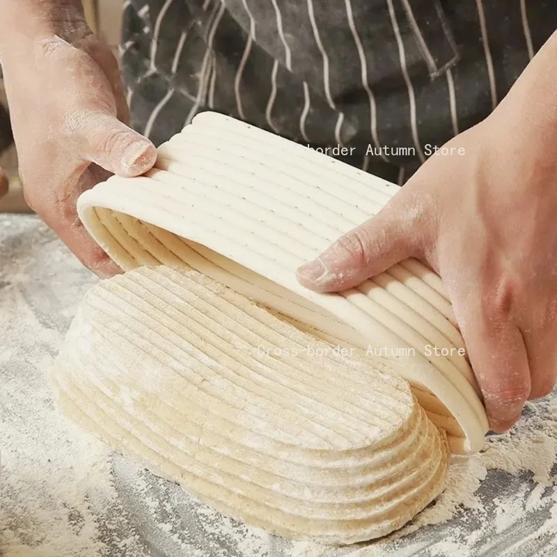Oval Mass Proofing Bread Fermentation Handmade Banneton Brotform Wicker Rattan Basket Liner Baskets Dough Rising