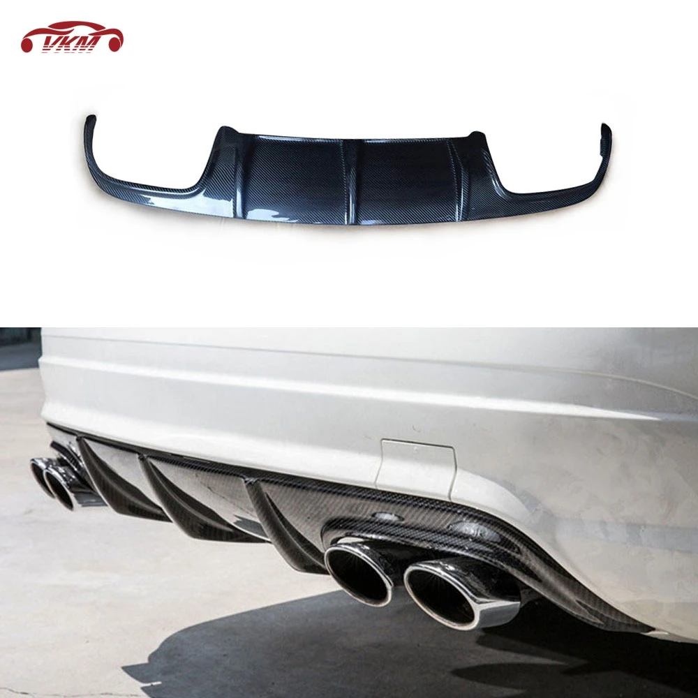 

Carbon Fiber Rear Diffuser Bumper Lip Chin Spoiler Protector For Mercedes Benz C Class W204 C63 AMG 2008-2011 Car Accessories