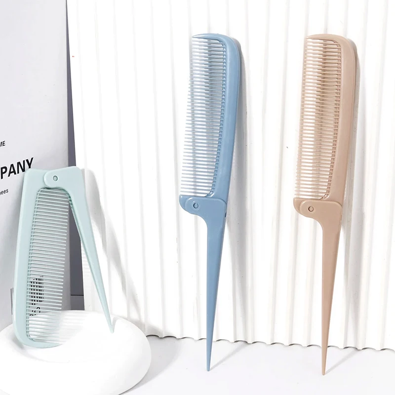 3Color Portable Minimalist Folding Tail Comb, Mini and Compact Portable Home Hair Styling Tool, Special for Real Hair Wigs image 5