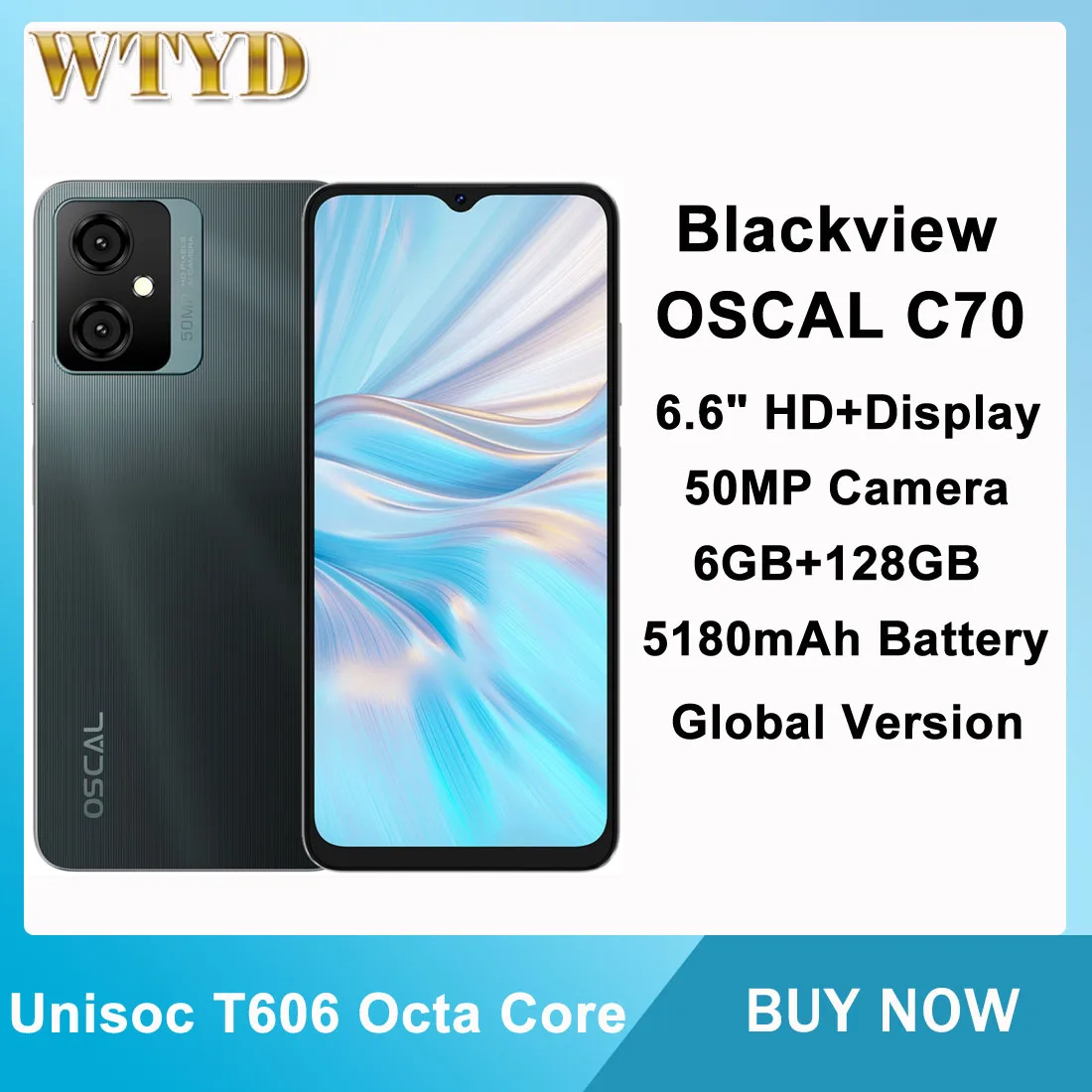 Blackview OSCAL C70 Smartphone 6GB+128GB 50MP Camera 6.6