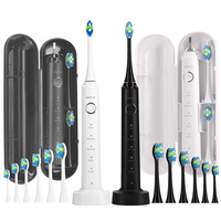 Sonic Electric Toothbrush IPX7 Waterproof  Electronic Tooth Brush with 6 Brush Heads Wireless Rechargeable Teeth Clean Whitening