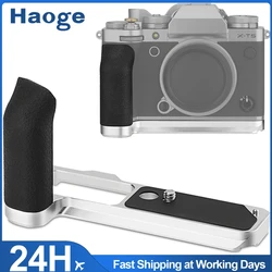 Haoge X-T5 Handgrip for Fujifilm X-T5 Camera L-Shape Grip, Built-in Arca Swiss for DJI RS2/RS-C2/RS3/RS3-PRO/RS3 Mini Silver