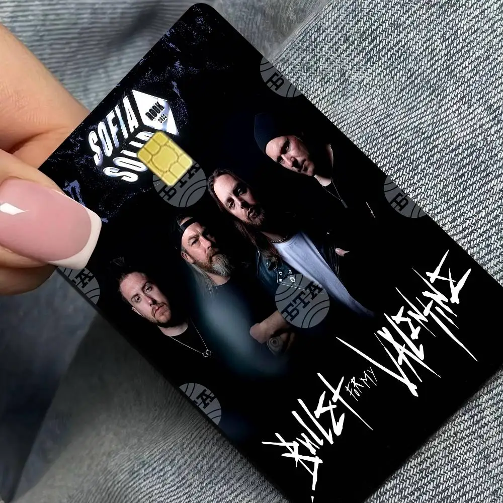 Singer Bullet For My Valentine Anmie Sticker Film Skin Cover For Credit Card Debit Bank Card Front