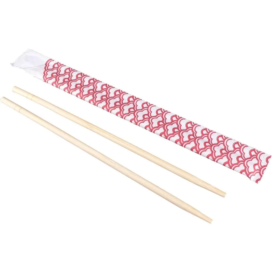 

9-дюймовые бамбуковые палочки для еды в упаковке для ресторана и использования на вынос. Экологичная одноразовая обеденная посуда с высокой прочностью и см.