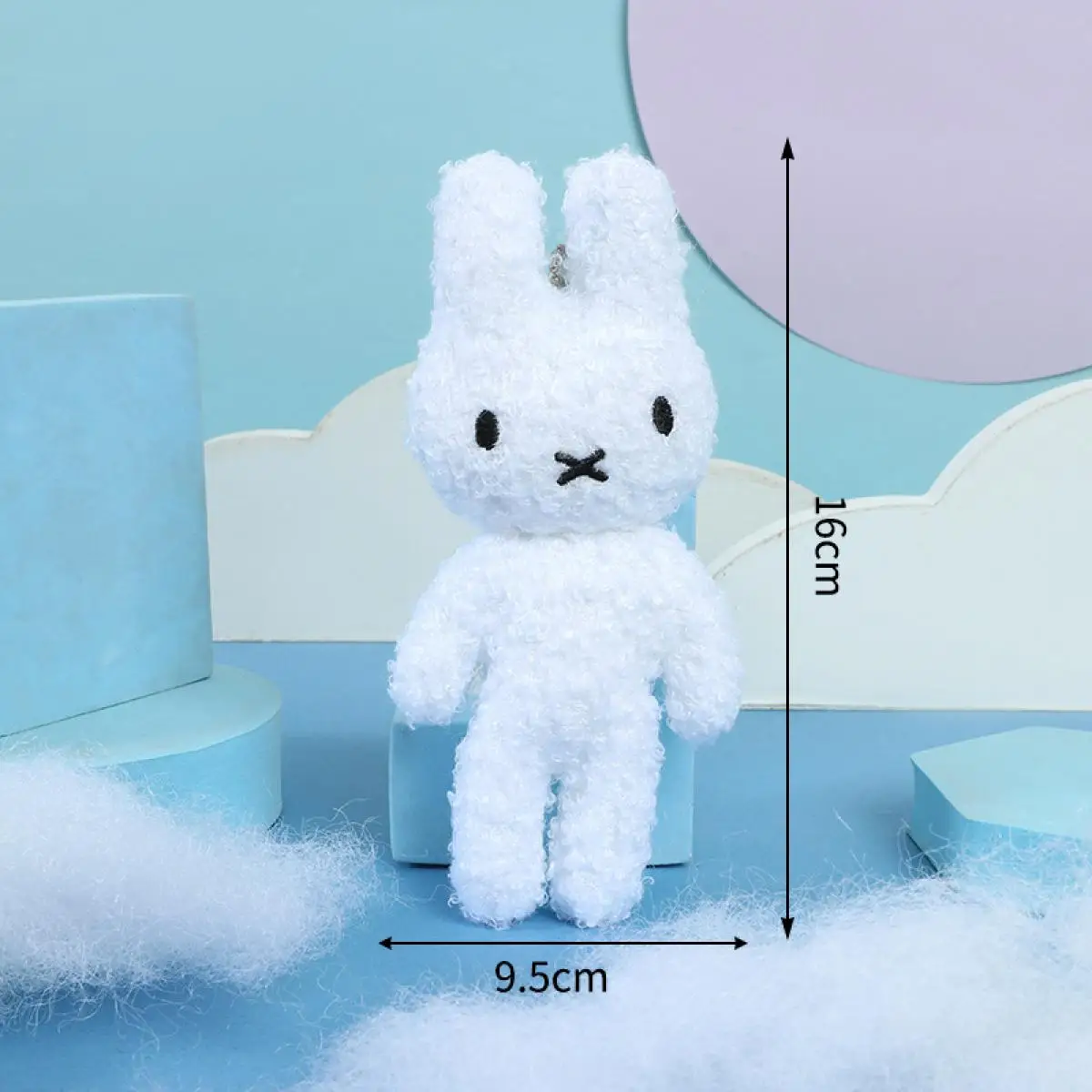 2Pcs Miffy Kawaii Cartoon Kaninchen Plüsch Puppe Schlüsselbund Nette Bär Anime Rucksack Charme Süße Mädchen Neue Stil Puppe Zubehör