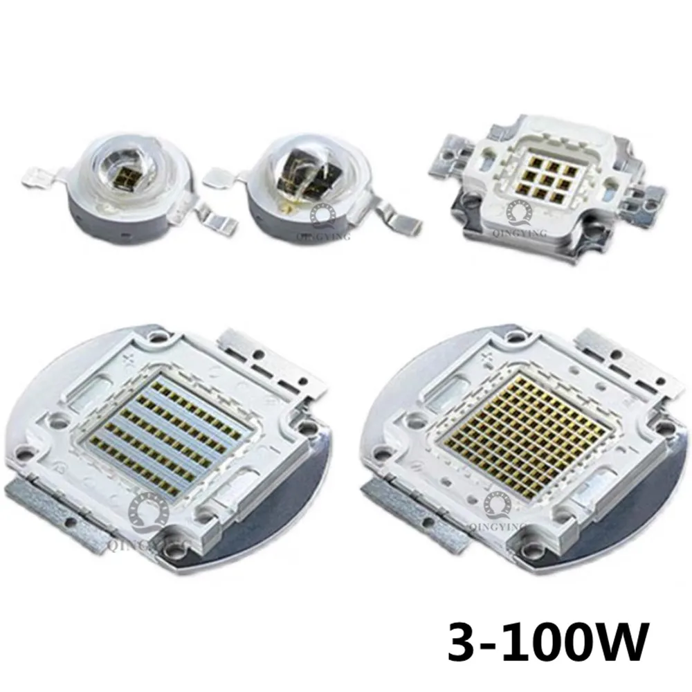 LED Chip infrarossi IR 680nm 740nm 760nm 800nm 850nm 880nm 940nm 980nm 1000nm diodi COB 3W 5W 10W 20W 30W 50W 100W perline luminose