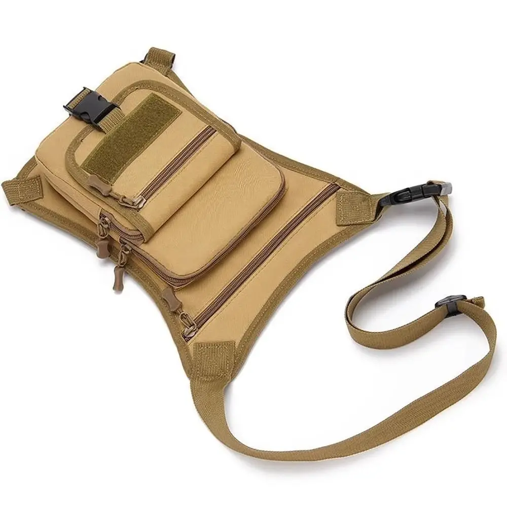 سعة كبيرة في الهواء الطلق حقيبة متدلية الساق قابل للتعديل أكسفورد القماش دراجة نارية حقيبة التمويه متعددة الأغراض المشي لمسافات طويلة الخصر حزمة ركوب الخيل