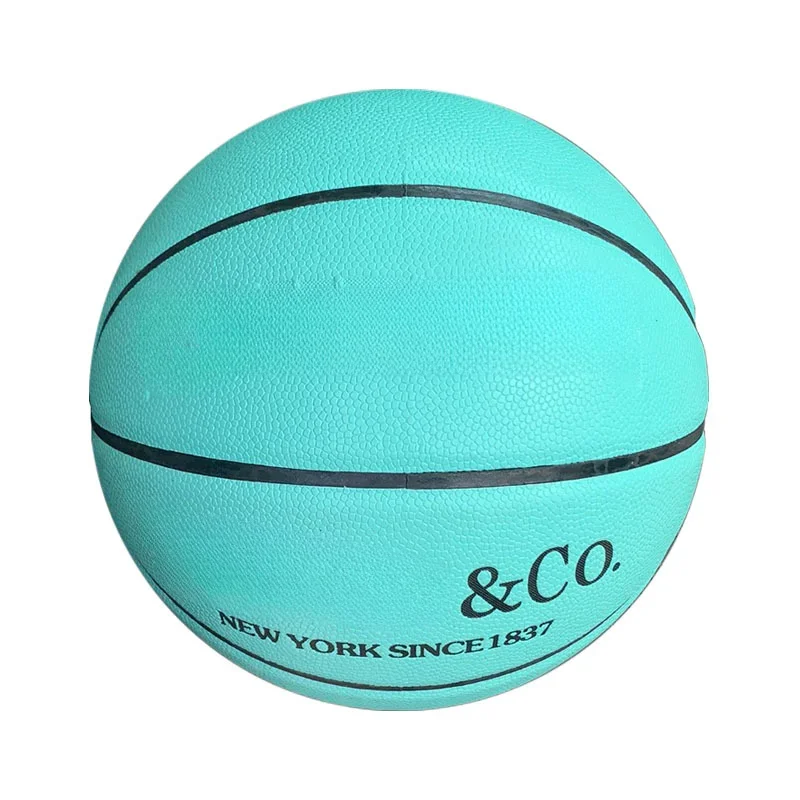 Blue and White Porcelain Basketball Customized Non-slip Basketball PU Soft Leather High Elastic Indoor and Outdoor BasketBall